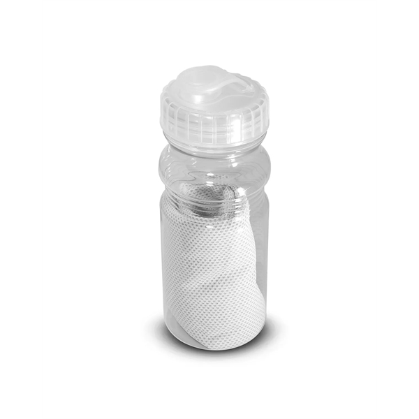 20 oz. water bottle with lightweight, soft and breathable cooling towel.... from ASI 79530 Prime Line