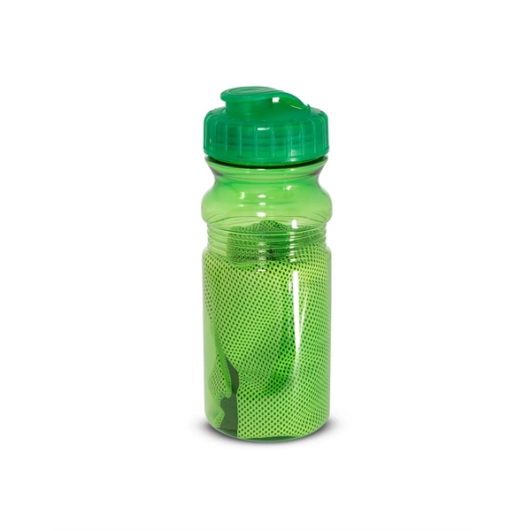 20 oz. water bottle with lightweight, soft and breathable cooling towel.... from ASI 79530 Prime Line