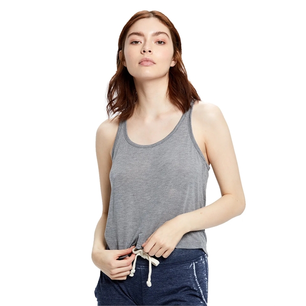 US Blanks ladies' sheer cropped racer tank that's fitted with side... from ASI 34063 alphabroder
