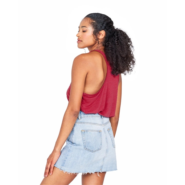 US Blanks ladies' sheer cropped racer tank that's fitted with side... from ASI 34063 alphabroder