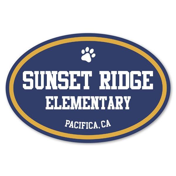 6" x 4" oval shaped car magnet with four color process... from ASI 68507 The Magnet Group / Magnet LLC™