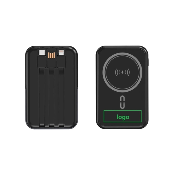 Digital display magnetic wireless power bank with 1 color of silkscreen... from ASI 37218 Athena Promo (tm)