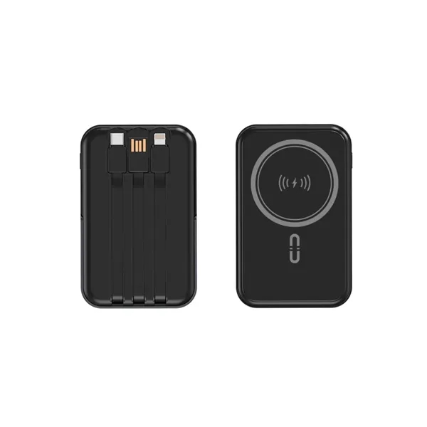 Digital display magnetic wireless power bank with 1 color of silkscreen... from ASI 37218 Athena Promo (tm)