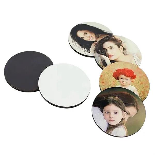 Round shape MDF magnet plus free sublimation heat transfer printing in... from ASI 37218 Athena Promo (tm)