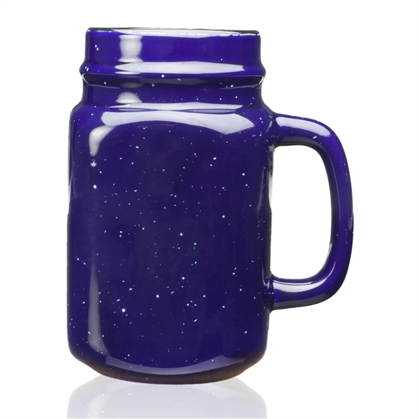 Ceramic mason jar mugs, 16 oz. plus 1 color silkscreen imprint... from ASI 37218 Athena Promo (tm)