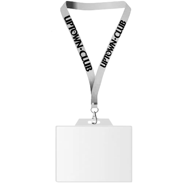 22" x 3/4" lanyard with badge holder.... from ASI 39552 BEL Promo