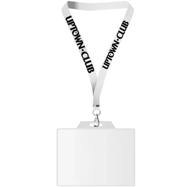 22" x 3/4" lanyard with badge holder.... from ASI 39552 BEL Promo