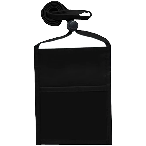 Single pocket wallet with front clear window, zipper closure and adjustable... from ASI 39552 BEL Promo