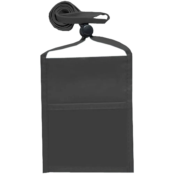 Single pocket wallet with front clear window, zipper closure and adjustable... from ASI 39552 BEL Promo