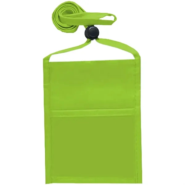 Single pocket wallet with front clear window, zipper closure and adjustable... from ASI 39552 BEL Promo