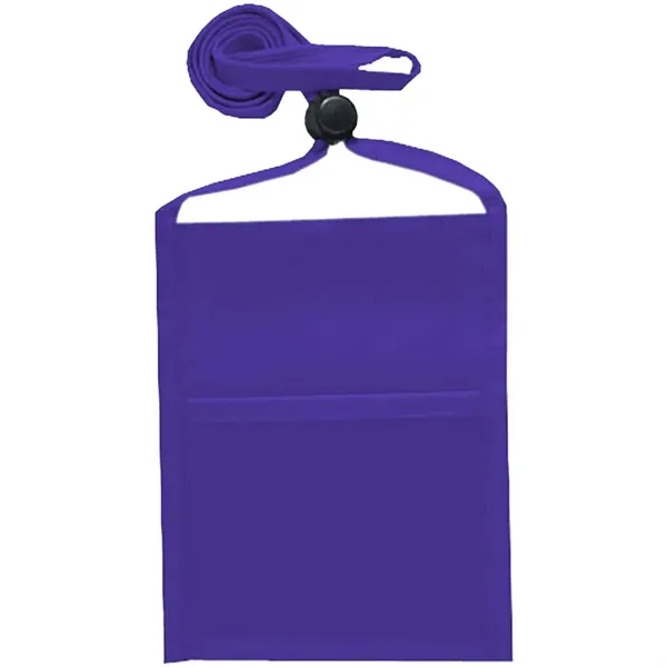 Single pocket wallet with front clear window, zipper closure and adjustable... from ASI 39552 BEL Promo