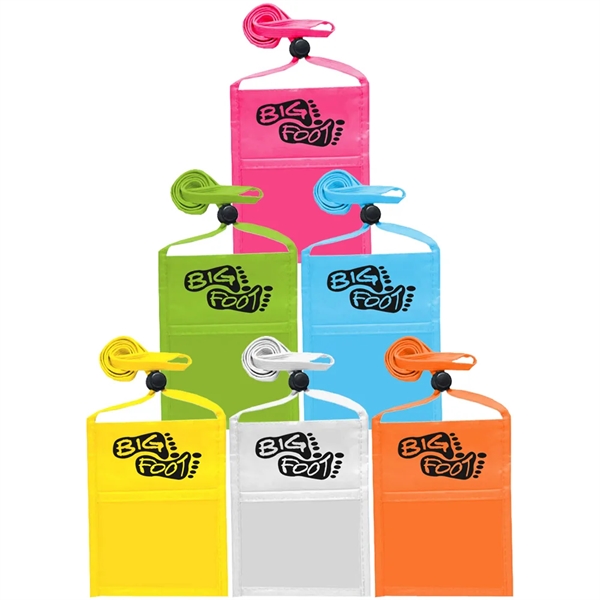 Single pocket wallet with front clear window, zipper closure and adjustable... from ASI 39552 BEL Promo