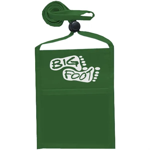 Single pocket wallet with front clear window, zipper closure and adjustable... from ASI 39552 BEL Promo