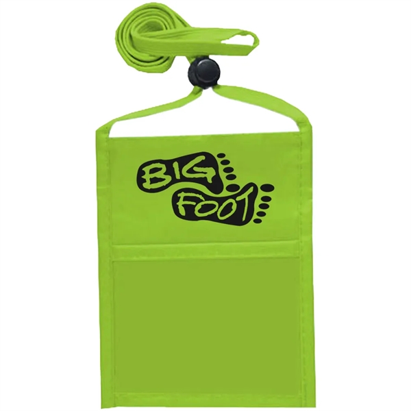 Single pocket wallet with front clear window, zipper closure and adjustable... from ASI 39552 BEL Promo