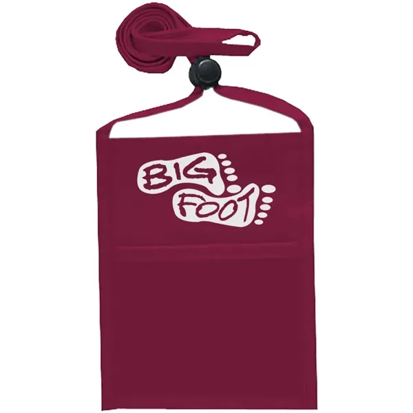 Single pocket wallet with front clear window, zipper closure and adjustable... from ASI 39552 BEL Promo