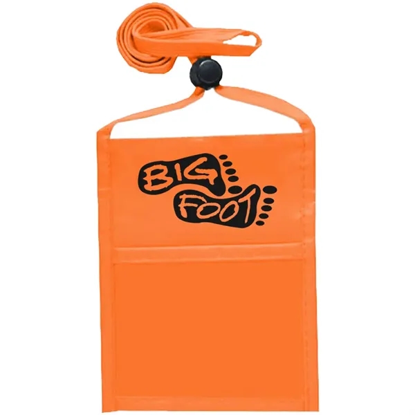 Single pocket wallet with front clear window, zipper closure and adjustable... from ASI 39552 BEL Promo