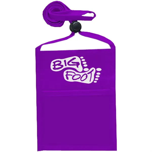 Single pocket wallet with front clear window, zipper closure and adjustable... from ASI 39552 BEL Promo