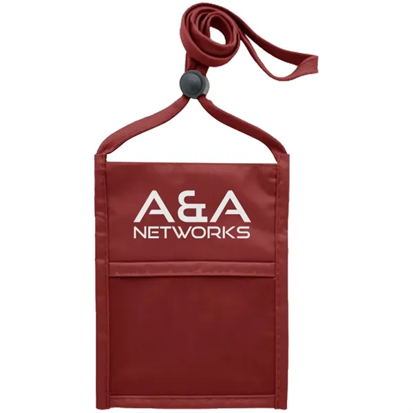 Neck wallet with zipper pocket and pen holder.... from ASI 39552 BEL Promo