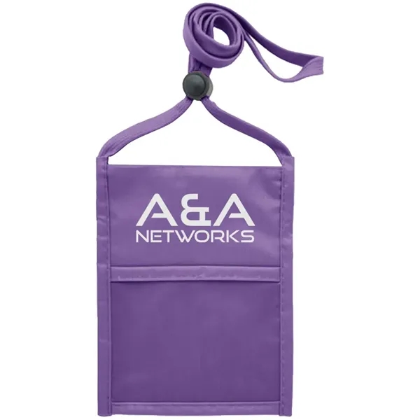 Neck wallet with zipper pocket and pen holder.... from ASI 39552 BEL Promo