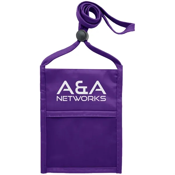 Neck wallet with zipper pocket and pen holder.... from ASI 39552 BEL Promo