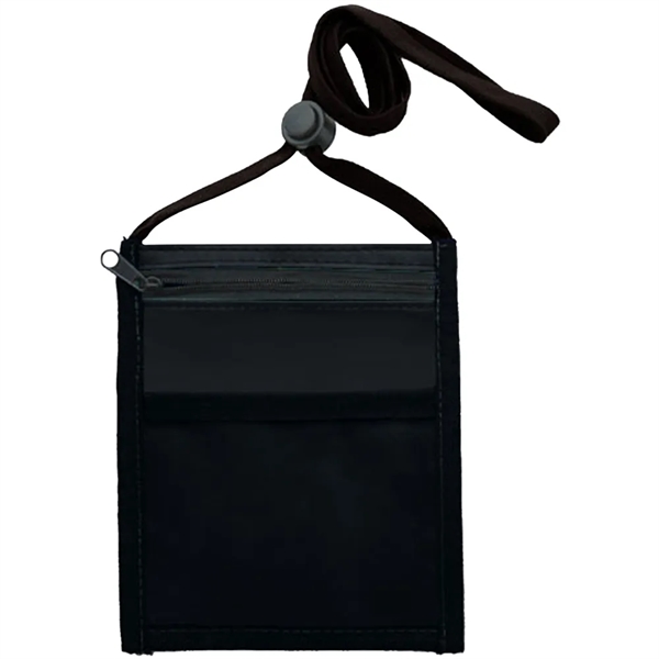 Nylon neck wallet with 3/8" adjustable lanyard.... from ASI 39552 BEL Promo