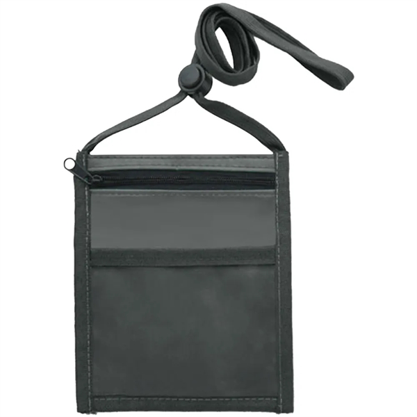 Nylon neck wallet with 3/8" adjustable lanyard.... from ASI 39552 BEL Promo