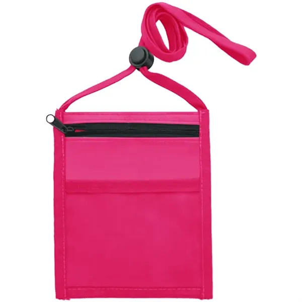 Nylon neck wallet with 3/8" adjustable lanyard.... from ASI 39552 BEL Promo