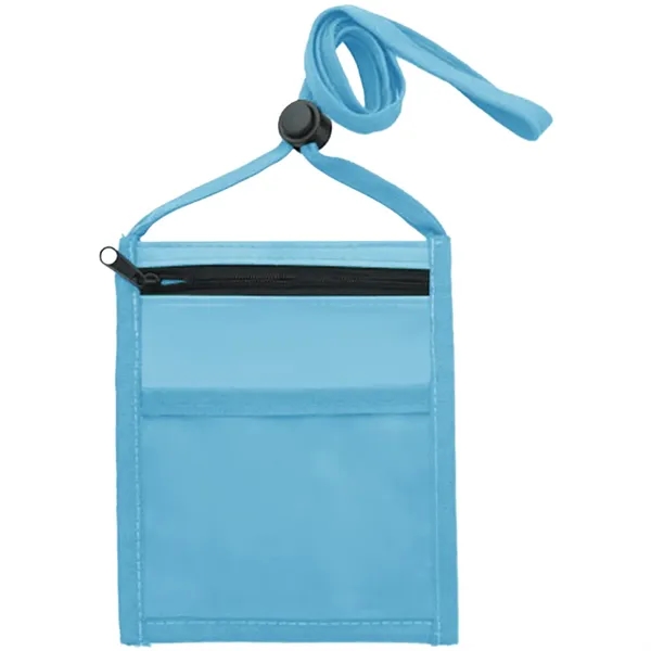 Nylon neck wallet with 3/8" adjustable lanyard.... from ASI 39552 BEL Promo