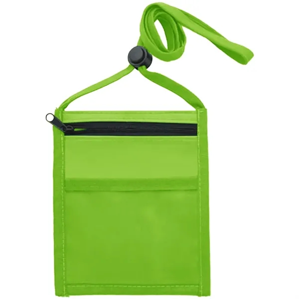 Nylon neck wallet with 3/8" adjustable lanyard.... from ASI 39552 BEL Promo