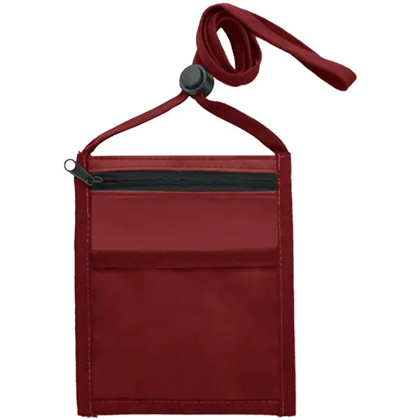 Nylon neck wallet with 3/8" adjustable lanyard.... from ASI 39552 BEL Promo