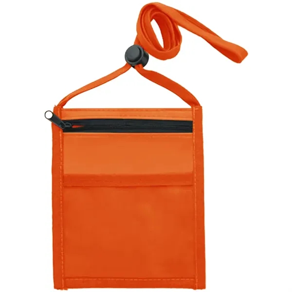 Nylon neck wallet with 3/8" adjustable lanyard.... from ASI 39552 BEL Promo