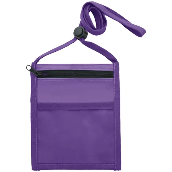 Nylon neck wallet with 3/8" adjustable lanyard.... from ASI 39552 BEL Promo