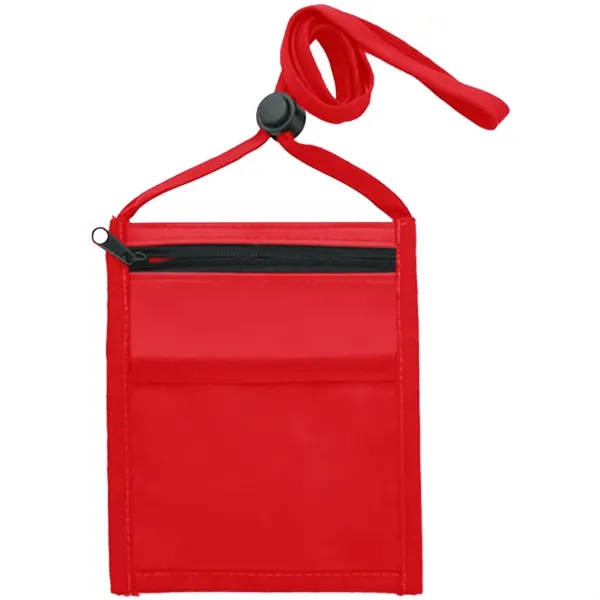 Nylon neck wallet with 3/8" adjustable lanyard.... from ASI 39552 BEL Promo