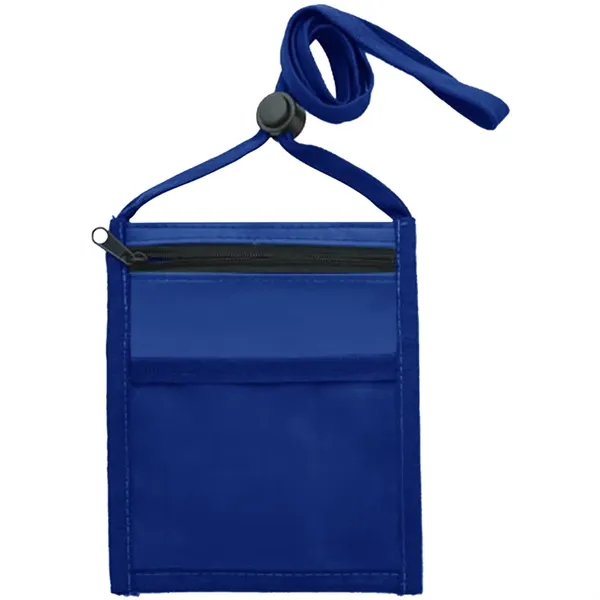 Nylon neck wallet with 3/8" adjustable lanyard.... from ASI 39552 BEL Promo