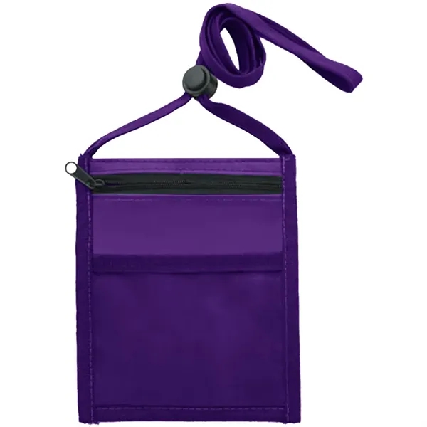 Nylon neck wallet with 3/8" adjustable lanyard.... from ASI 39552 BEL Promo