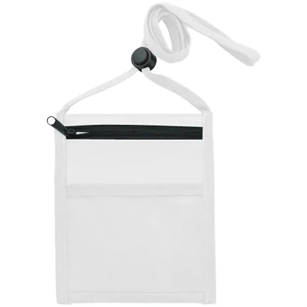 Nylon neck wallet with 3/8" adjustable lanyard.... from ASI 39552 BEL Promo