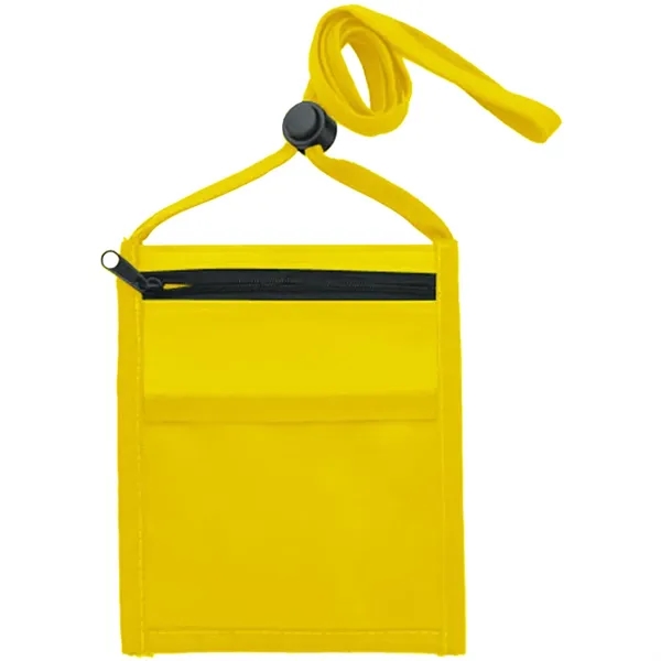 Nylon neck wallet with 3/8" adjustable lanyard.... from ASI 39552 BEL Promo