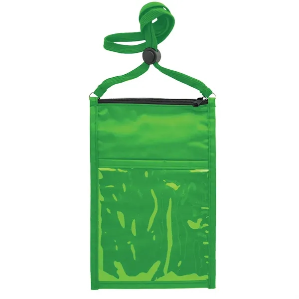 5.25" x 8.5" double pouch neck wallet with clear front and... from ASI 39552 BEL Promo