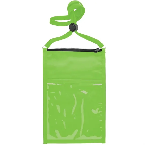 5.25" x 8.5" double pouch neck wallet with clear front and... from ASI 39552 BEL Promo