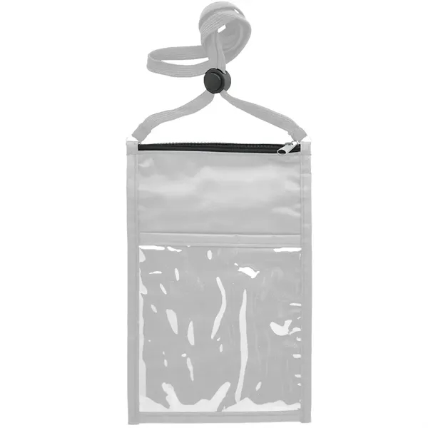 5.25" x 8.5" double pouch neck wallet with clear front and... from ASI 39552 BEL Promo