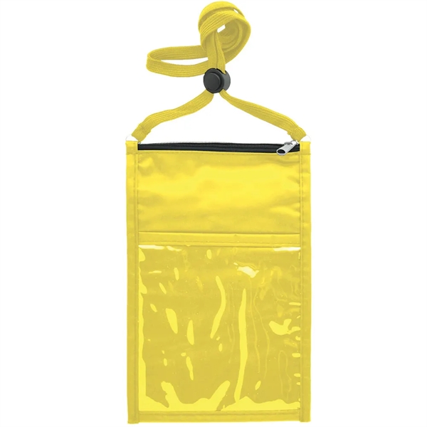 5.25" x 8.5" double pouch neck wallet with clear front and... from ASI 39552 BEL Promo