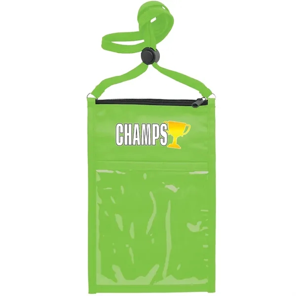 5.25" x 8.5" double pouch neck wallet with clear front and... from ASI 39552 BEL Promo