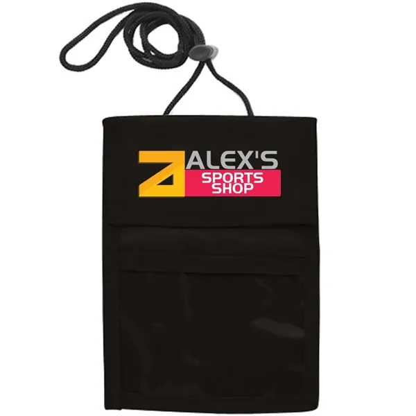 Neck wallet with two pocket flap.... from ASI 39552 BEL Promo