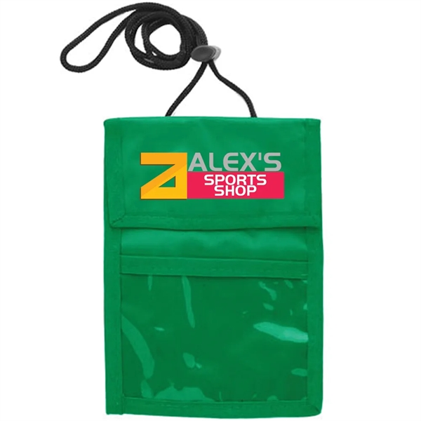 Neck wallet with two pocket flap.... from ASI 39552 BEL Promo