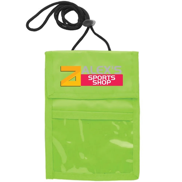 Neck wallet with two pocket flap.... from ASI 39552 BEL Promo