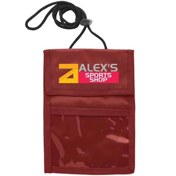 Neck wallet with two pocket flap.... from ASI 39552 BEL Promo