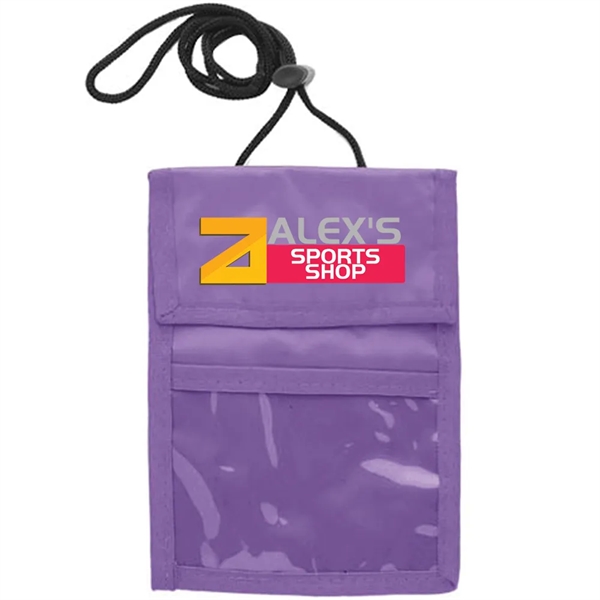 Neck wallet with two pocket flap.... from ASI 39552 BEL Promo