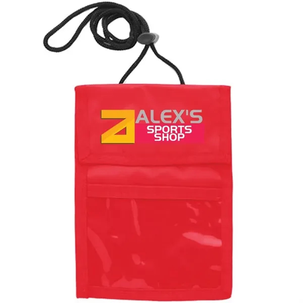 Neck wallet with two pocket flap.... from ASI 39552 BEL Promo