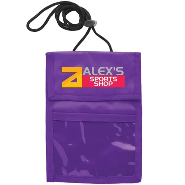 Neck wallet with two pocket flap.... from ASI 39552 BEL Promo