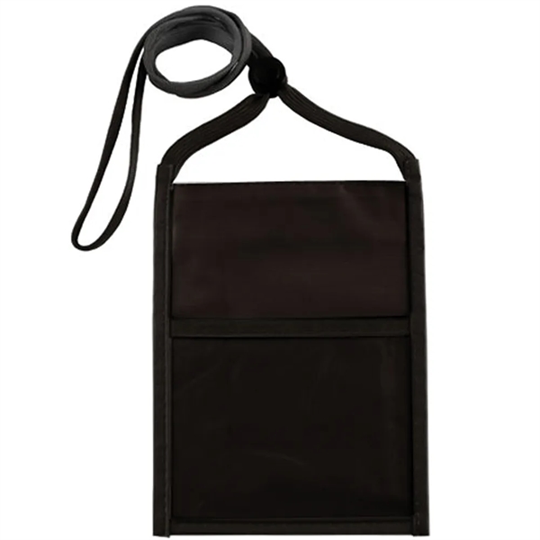 Nylon neck wallet with two-tone double window pouch and 3/8" adjustable... from ASI 39552 BEL Promo